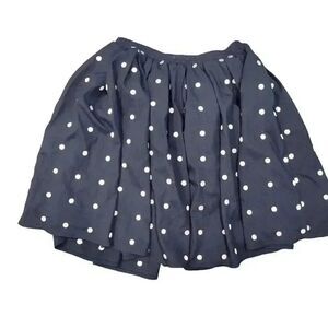 Comme Toi Women's Navy & White Polka-dot Poly/Spandex Elastic Waist Lined Pull U